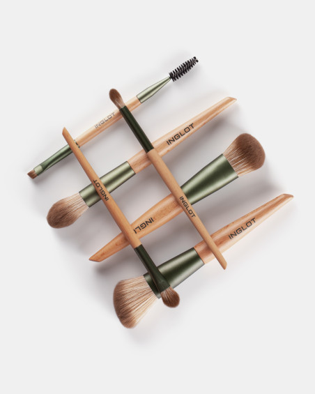 Set De Pinceaux Maquillage Dans Un ÉTui (Vert)