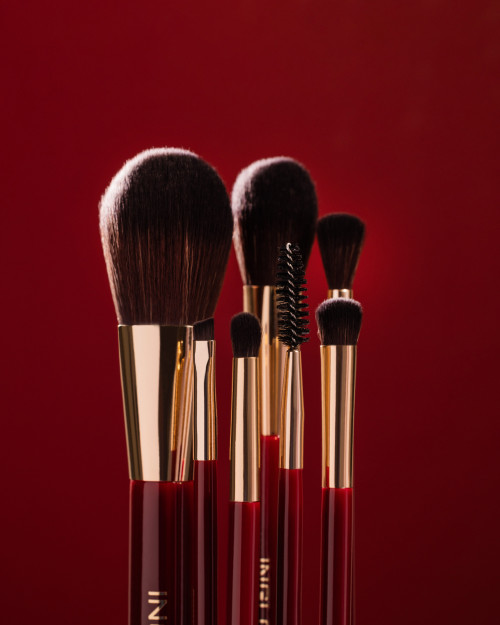 Brush Tube Makeup Set (Burgundy)