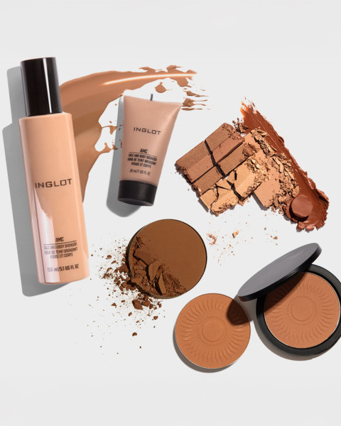 The effect of sun-kissed skin with INGLOT bronzers!